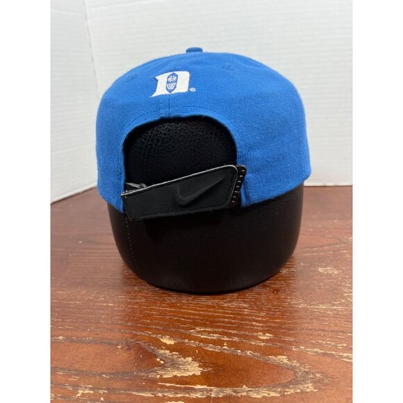 Vintage Nike Duke Blue Adjustable Baseball Cap With Black Brim X3 - Picture 2 of 4